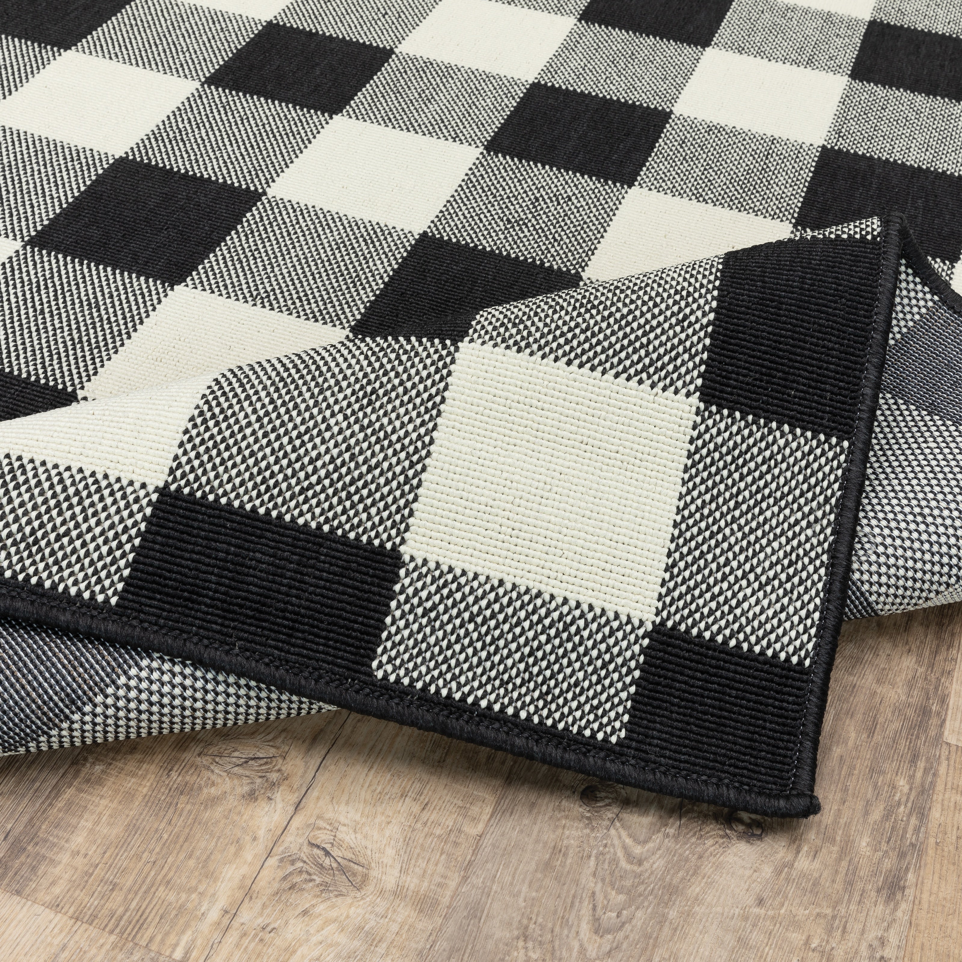 Vista Home Malta Gingham Check Indoor/Outdoor Area Rug