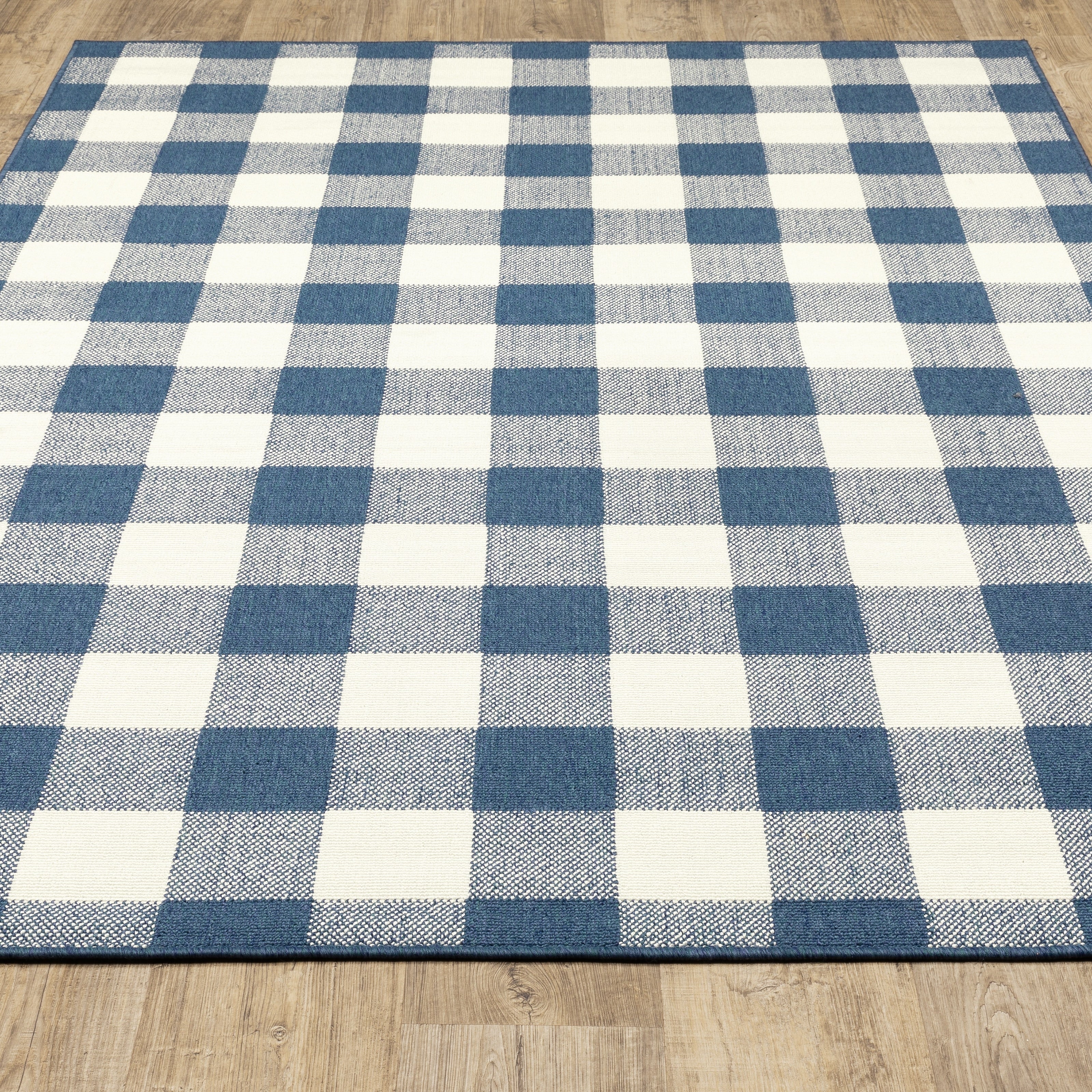 Vista Home Malta Gingham Check Indoor/Outdoor Area Rug