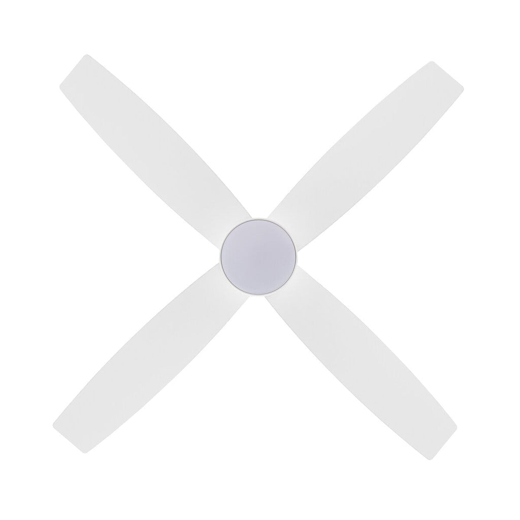 WINGBO 44/52 Inch Flush Mount DC Ceiling Fan with Lights and Remote, 4 Reversible Blades