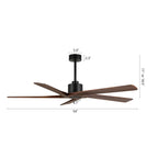 WINGBO 54 Inch DC Motor Indoor Ceiling Fan without Lights - N/A
