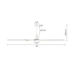 WINGBO 54 Inch DC Motor Indoor Ceiling Fan without Lights - N/A