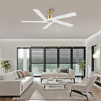 WINGBO 54 Inch DC Motor Indoor Ceiling Fan without Lights - N/A