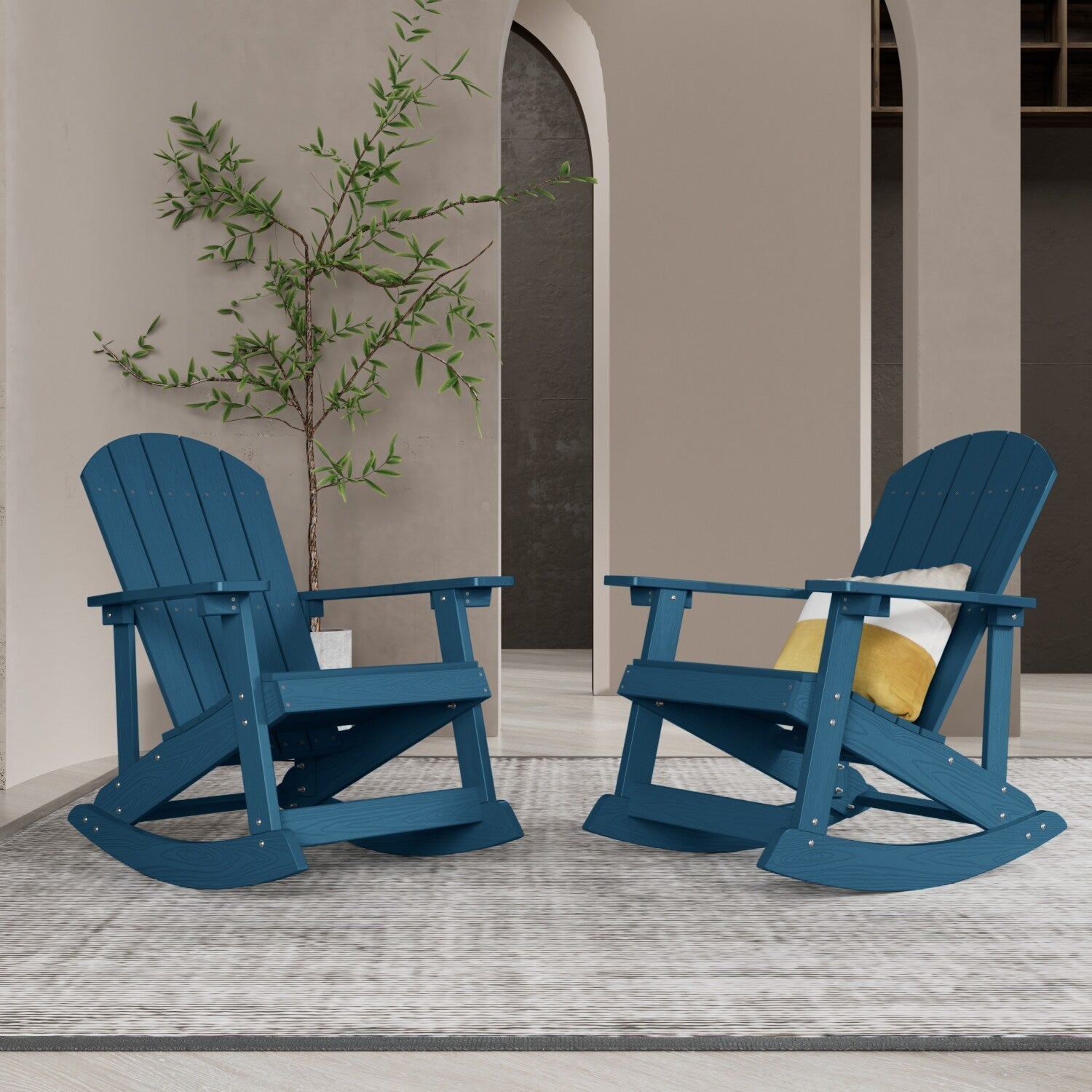 WINSOON All Weather Outdoor Rocking Chair, Set of 2