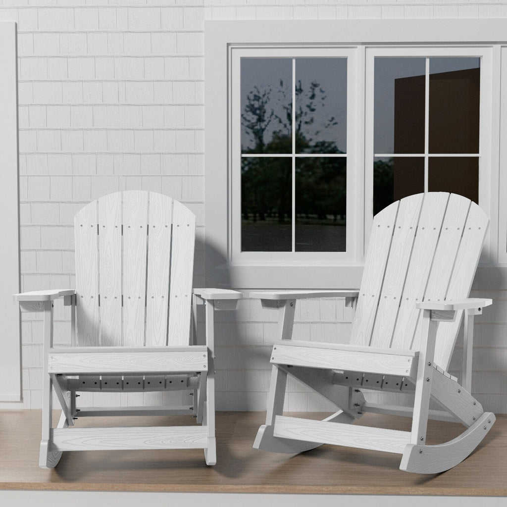 WINSOON All Weather Outdoor Rocking Chair, Set of 2