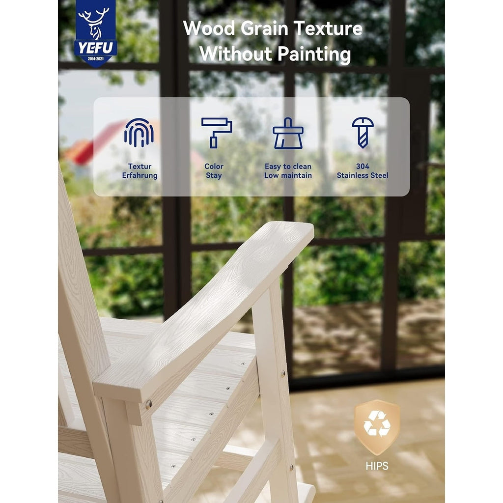 WINSOON All Weather Outdoor Rocking Chair, Set of 2