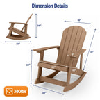 WINSOON All Weather Outdoor Rocking Chair, Set of 2