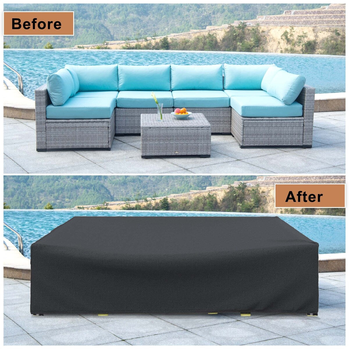 Waterproof Patio Furniture Set Cover Outdoor Sectional Sofa Cover