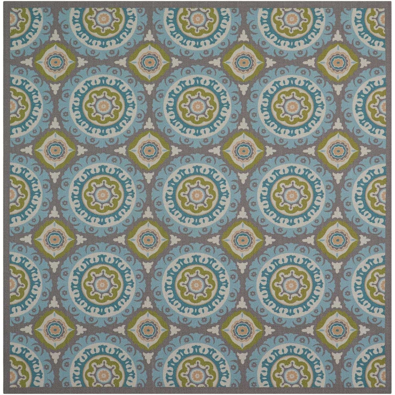 Waverly Sun N' Shade Indoor Outdoor Boho Medallion Area Rug