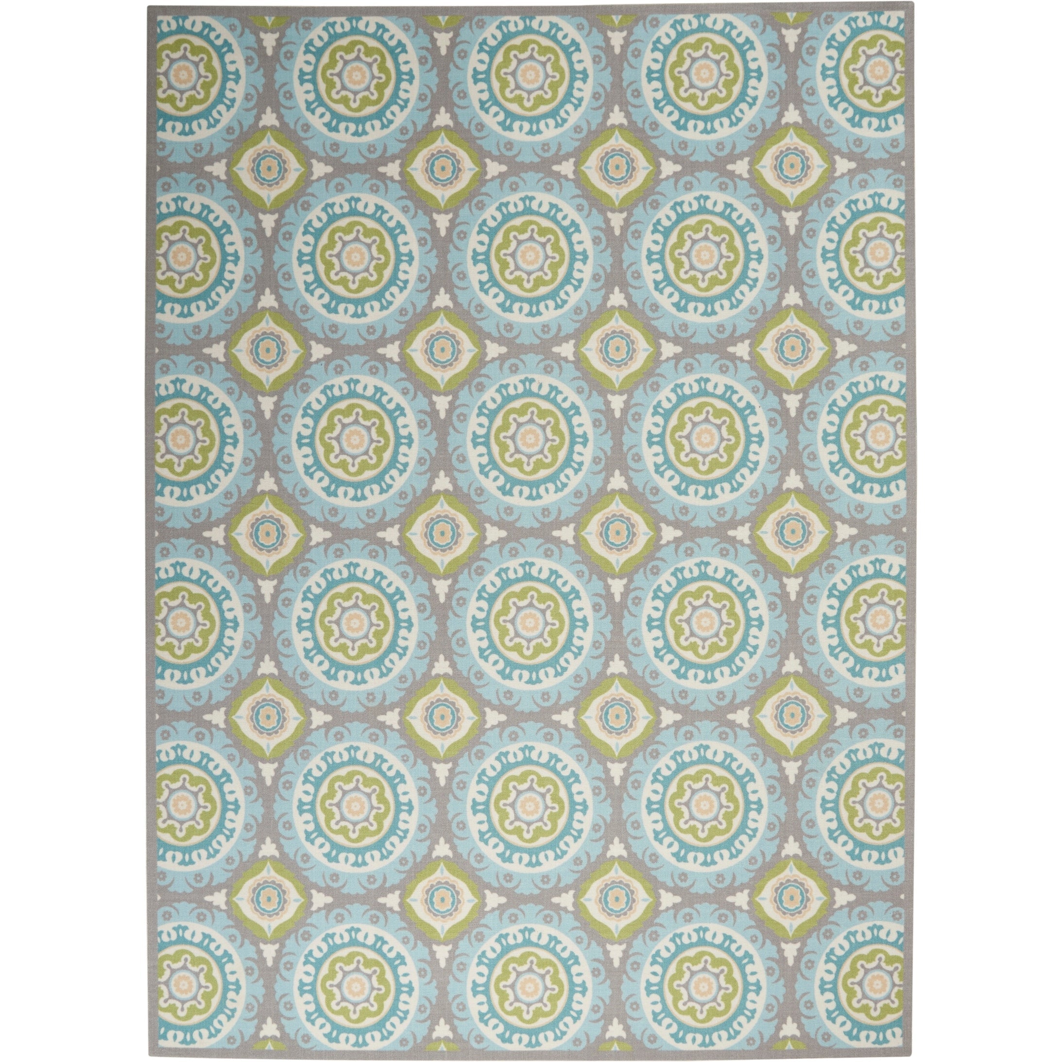 Waverly Sun N' Shade Indoor Outdoor Boho Medallion Area Rug