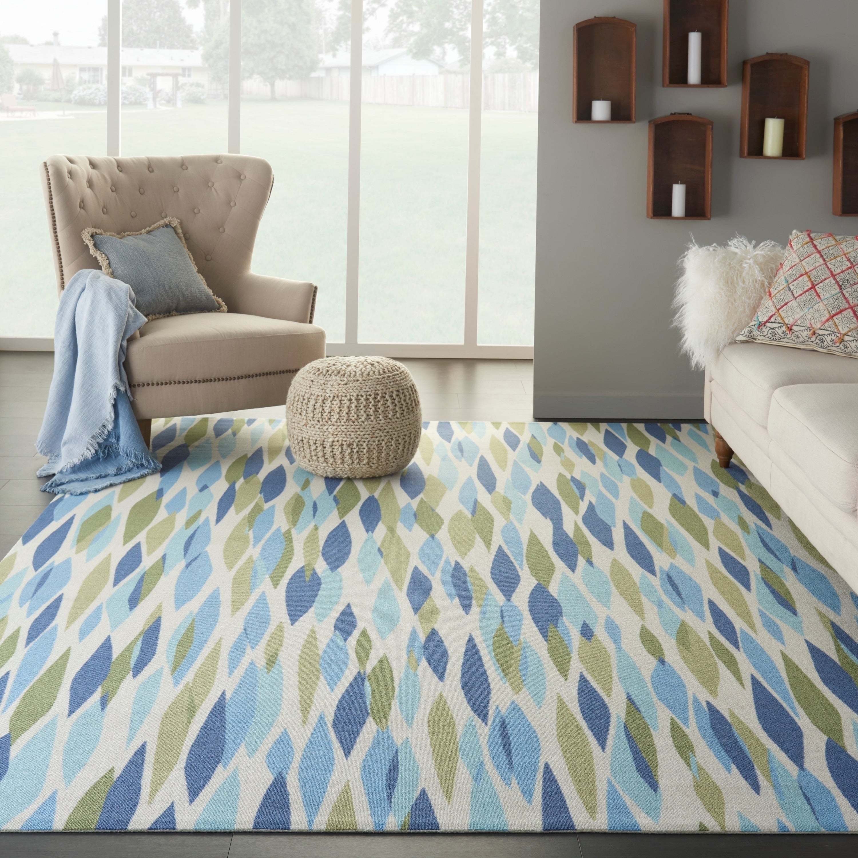 Waverly Sun N' Shade Modern Abstract Indoor Outdoor Area Rug