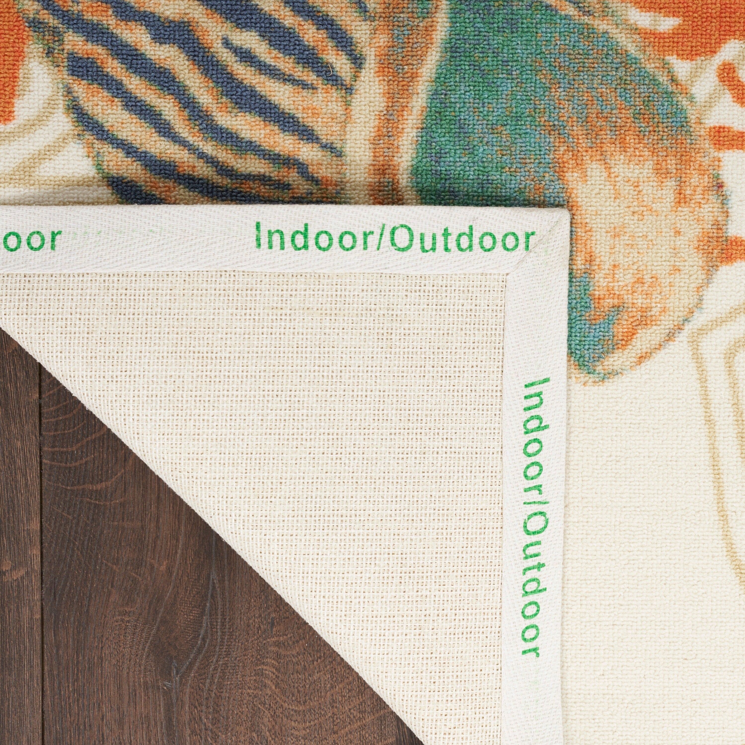 Waverly Sun & Shade Shore Thing Tropical Sea Shell Floral Indoor Outdoor Area Rug