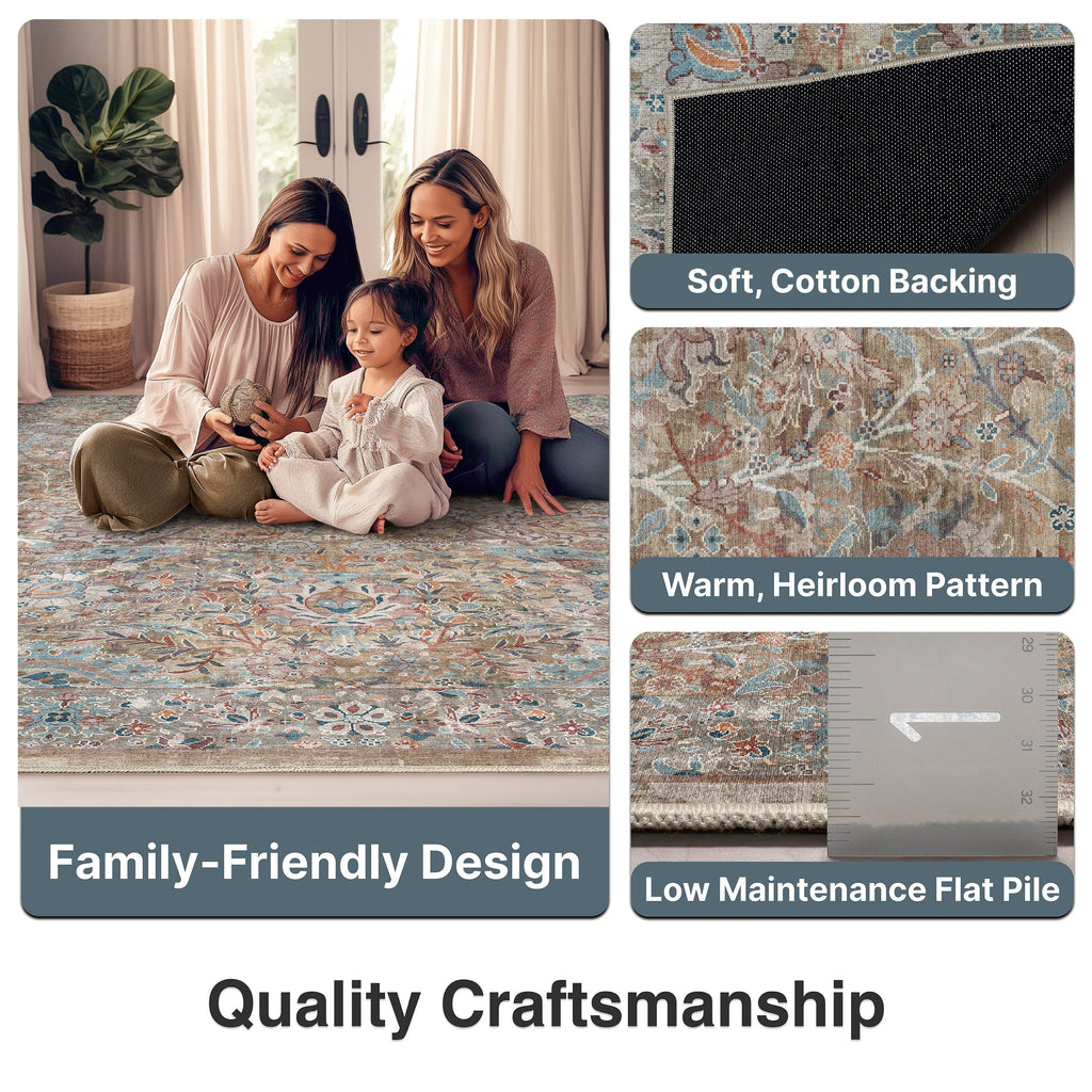 Well Woven Asha Vintage Emilia Flat-Weave Area Rug