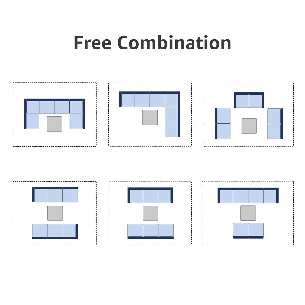 Wicker/ Steel 7-piece Outdoor Cushioned Sectional Sofa Set
