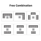 Wicker/ Steel 7-piece Outdoor Cushioned Sectional Sofa Set