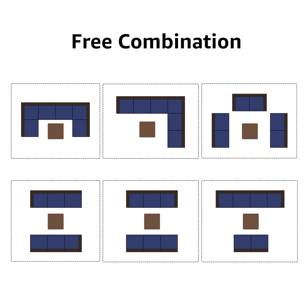 Wicker/ Steel 7-piece Outdoor Cushioned Sectional Sofa Set