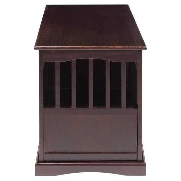 Wooden Pet Crate End Table with Lockable Door