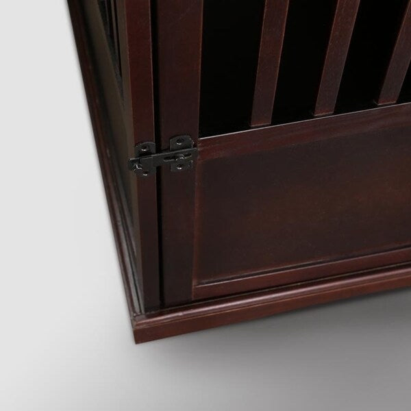 Wooden Pet Crate End Table with Lockable Door