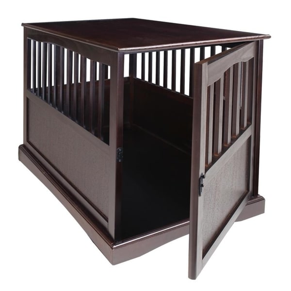 Wooden Pet Crate End Table with Lockable Door