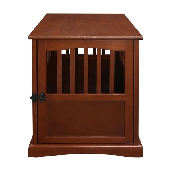 Wooden Pet Crate End Table with Lockable Door