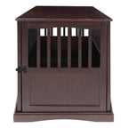 Wooden Pet Crate End Table with Lockable Door