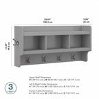 Woodland 40W Wall Mounted Coat Rack with Shelf by Bush Furniture