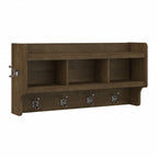 Woodland 40W Wall Mounted Coat Rack with Shelf by Bush Furniture