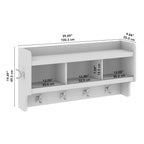 Woodland 40W Wall Mounted Coat Rack with Shelf by Bush Furniture