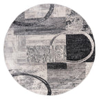 World Rug Gallery Abstract Polypropylene Machine-Made Circle Area Rug