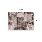 World Rug Gallery Abstract Polypropylene Machine-Made Circle Area Rug