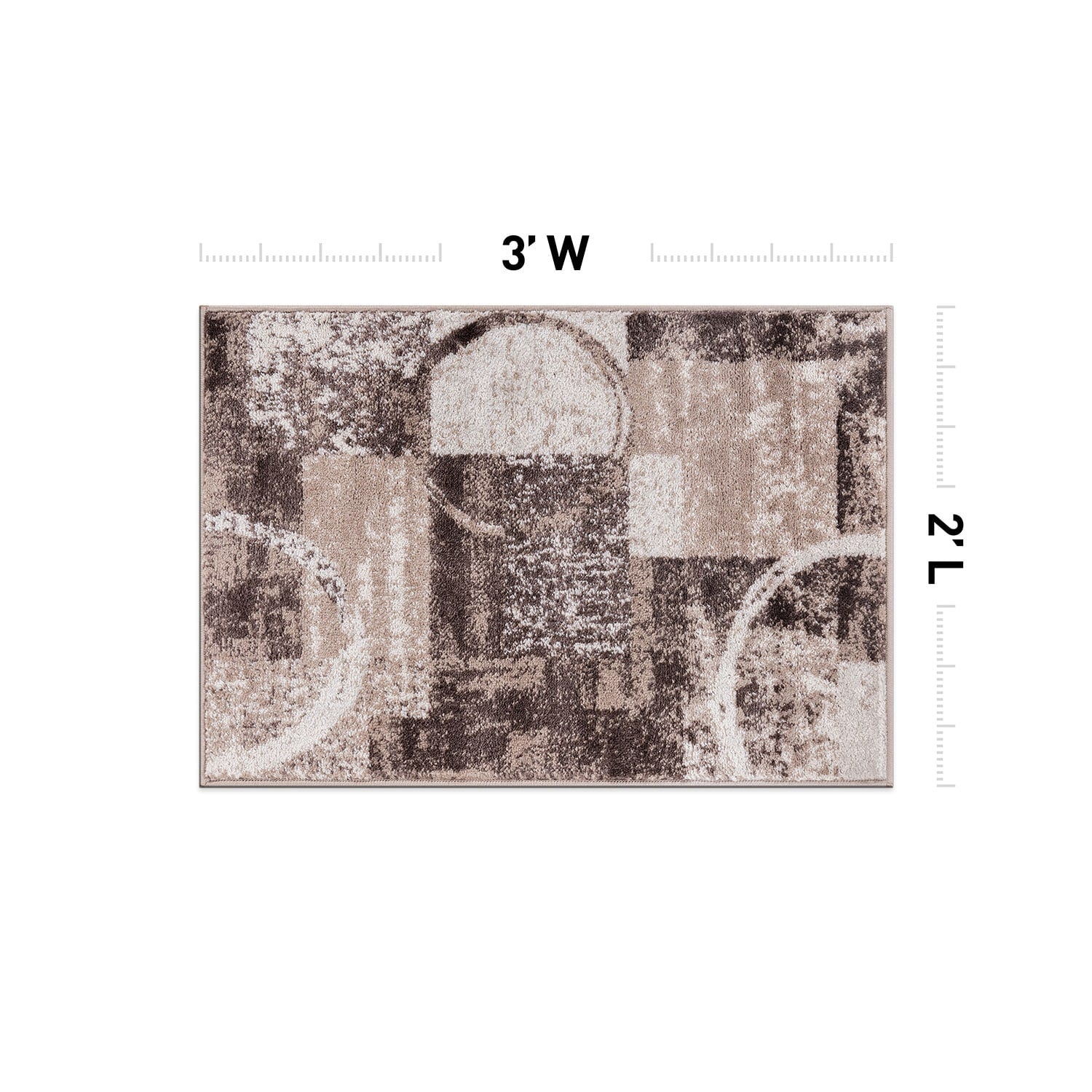 World Rug Gallery Abstract Polypropylene Machine-Made Circle Area Rug