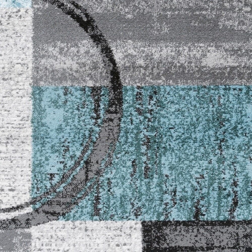 World Rug Gallery Abstract Polypropylene Machine-Made Circle Area Rug