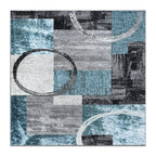 World Rug Gallery Abstract Polypropylene Machine-Made Circle Area Rug