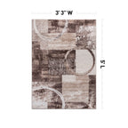 World Rug Gallery Abstract Polypropylene Machine-Made Circle Area Rug