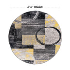World Rug Gallery Abstract Polypropylene Machine-Made Circle Area Rug