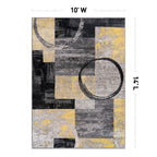 World Rug Gallery Abstract Polypropylene Machine-Made Circle Area Rug