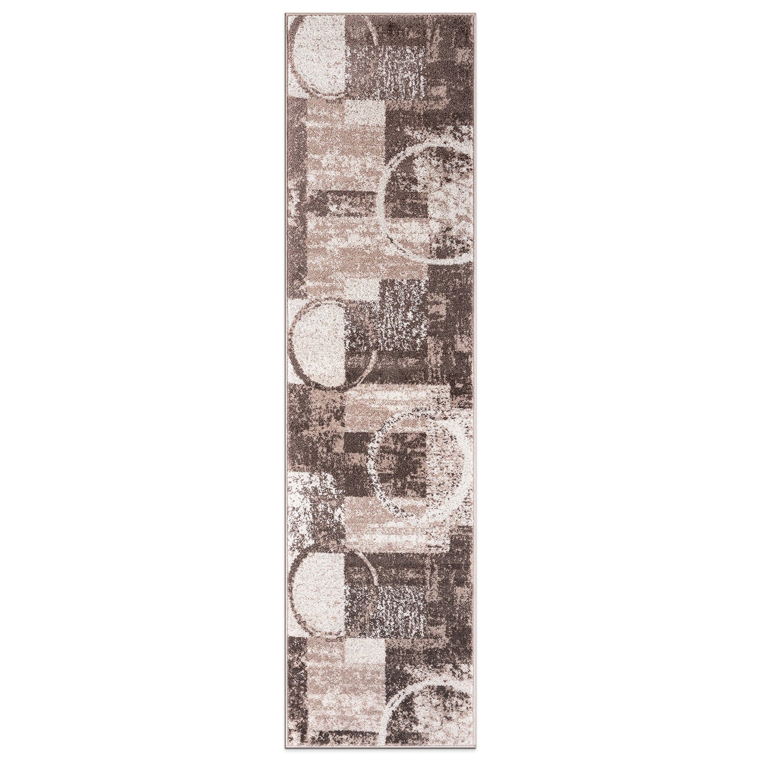 World Rug Gallery Abstract Polypropylene Machine-Made Circle Area Rug