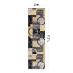 World Rug Gallery Abstract Polypropylene Machine-Made Circle Area Rug