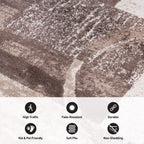 World Rug Gallery Abstract Polypropylene Machine-Made Circle Area Rug