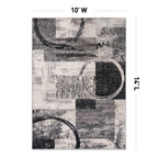 World Rug Gallery Abstract Polypropylene Machine-Made Circle Area Rug