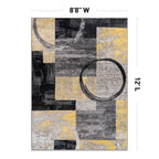 World Rug Gallery Abstract Polypropylene Machine-Made Circle Area Rug