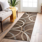 World Rug Gallery Contemporary Abstract Circles Design Area Rug