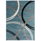 World Rug Gallery Contemporary Abstract Circles Design Area Rug