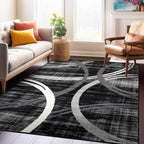 World Rug Gallery Contemporary Abstract Circles Design Area Rug