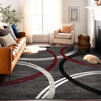 World Rug Gallery Contemporary Abstract Circles Design Area Rug
