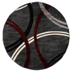 World Rug Gallery Contemporary Abstract Circles Design Area Rug