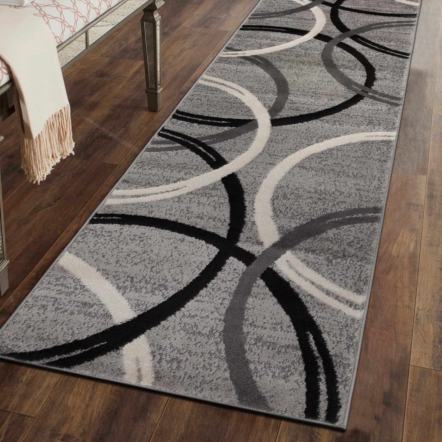 World Rug Gallery Contemporary Abstract Circles Design Area Rug