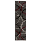 World Rug Gallery Contemporary Abstract Circles Design Area Rug
