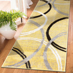 World Rug Gallery Contemporary Abstract Circles Design Area Rug
