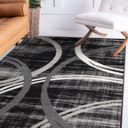 World Rug Gallery Contemporary Abstract Circles Design Area Rug