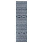 World Rug Gallery Distressed Geometric Bohemian Textured Flat Weave Indoor/Outdoor Area Rug
